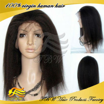 2015 Hot sale In stock Indian Remy Coarse Yaki Full lace wig